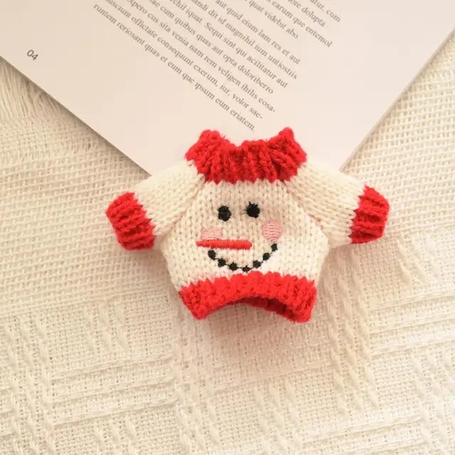 Cute Mini Plush Doll Clothes, 17cm, Outfit Acessórios para Coréia Kpop Exo Labubu Idol Dolls, Camisola de malha, Presente do miúdo