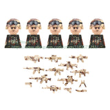 Military Special Forces Action Figure Building Blocks Ghillie Suit Weapons Sniper SWAT Ghost KSK Police Bandit Boy Toy Gift F029