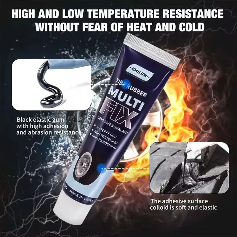 Strong Rubber Tire Repair Glue, resistente ao desgaste, não corrosivo, adesivo, colagem, reparação de pneus de carro, selante, 50ml, 3 pcs