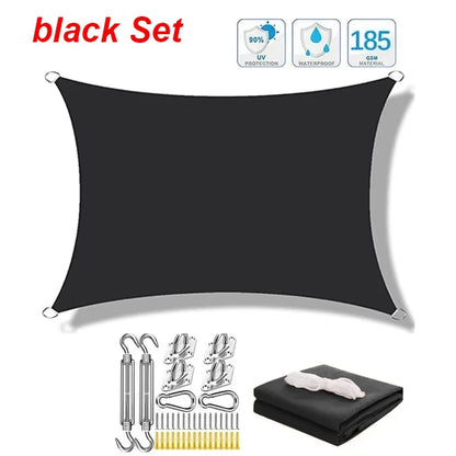 300D Waterproof Sun Shelter Sunshade Protection Shade Sail Awning Camping Shade Cloth Large For Outdoor Canopy Garden Patio