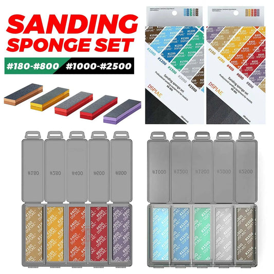 DSPIAE Sanding Sponge Set For GK Military Model Combo Arc Grinding Polishing Sandpaper Making Tool Kit Sanding Paper