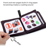 4 Pages Enlightenment Early Learning Books Children Black and White Cloth Book for Kids Montessori Educational Toys