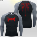 Y2k anime impressão camisa de compressão dos homens correndo camiseta de secagem rápida fitness esportiva ginásio esportes respirável topos rash guard mma