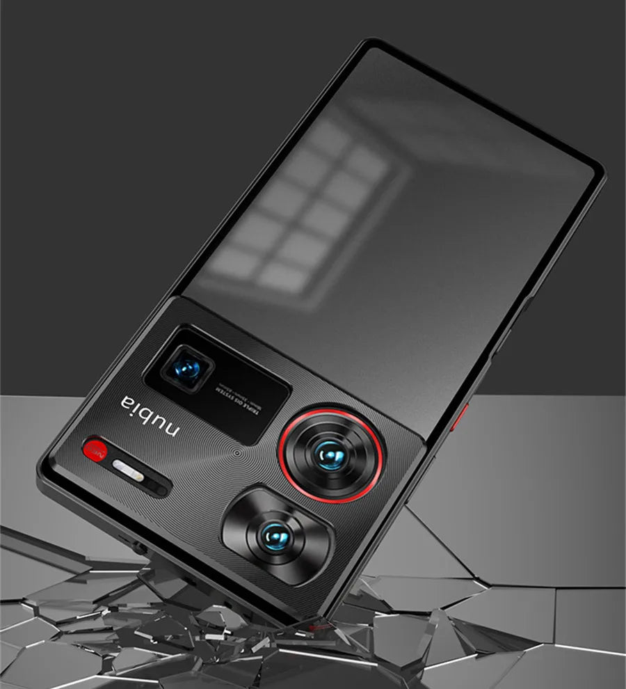 Funda con marco de metal magnético para Nubia Z60 Ultra, carcasa trasera de acrílico y metal, a prueba de golpes, ultrafina, para Nubia Z60 Ultra