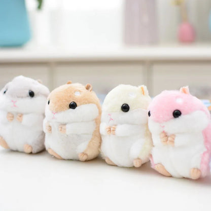 Brinquedos de pelúcia animais crianças brinquedos chaveiro recheado 10cm hamster pingente kawaii bonecas crianças criança presentes de natal saco boneca para o bebê
