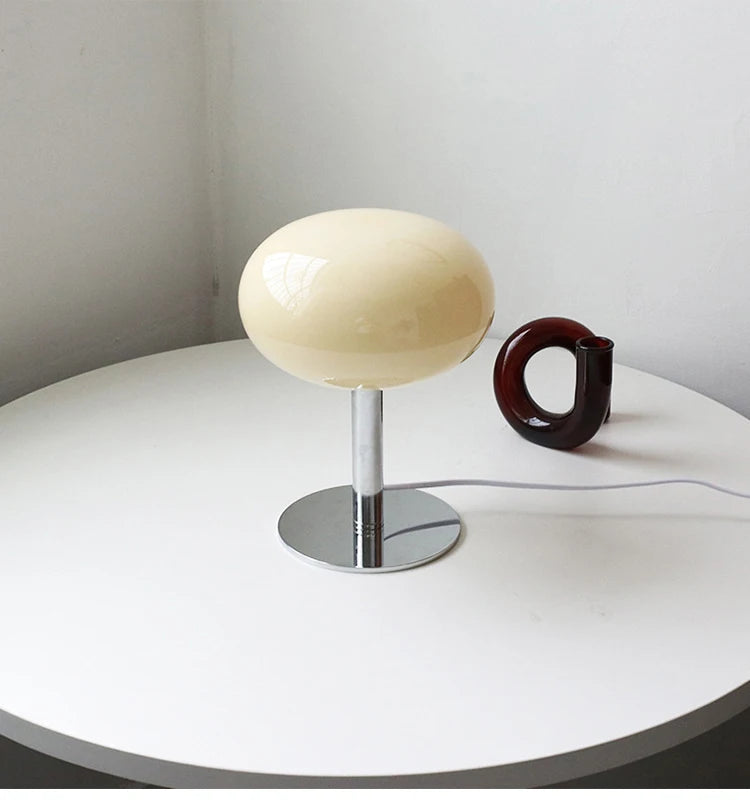 Macaron Glass Table Lamp Trichromatic Dimming Living Room Atmosphere Lamps Eye Protection Night Light Girl Bedroom Bedside Decor