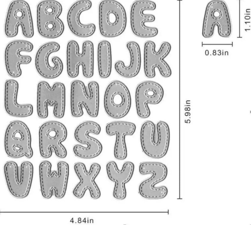 Letter Metal Cutting Dies Stencil Template Die Cut Scrapbooking Embossing Dies Art Decoration Craft Knife Mold