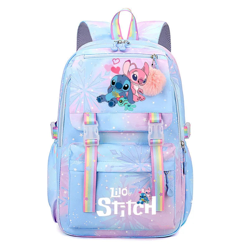 Mochila impermeable de gran capacidad de Lilo y Stitch para la escuela, bolsa de cosplay de anime kawaii, bolsa de viaje, regalo para estudiantes de escuela y niñas