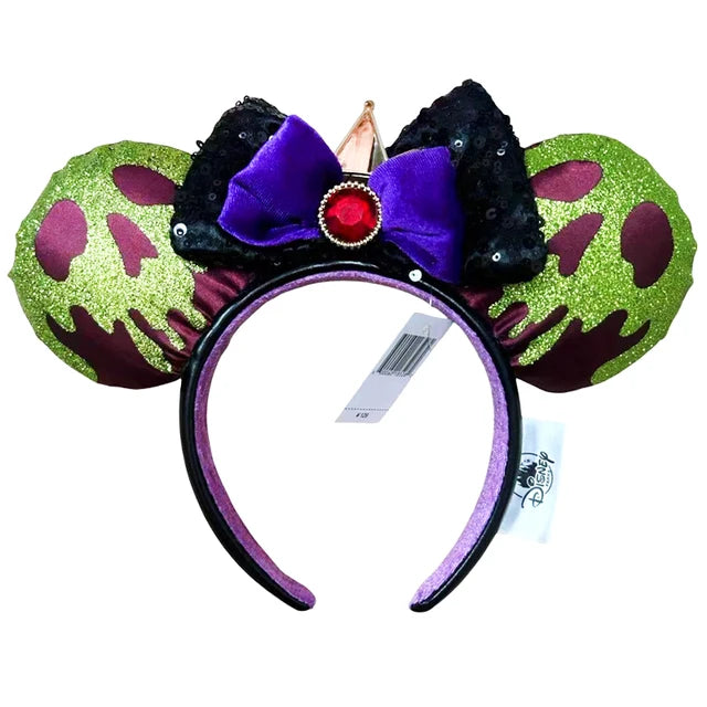 Diadema con orejas de Minnie y lazos grandes de Disney, ideal para disfraz de cosplay, de peluche, para adultos y niños. 