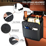 Car Seat Back Storage Box Universal Hanging Headrest Organizer Foldable Storage Pocket for Phone Umbrella Tissue Holder
