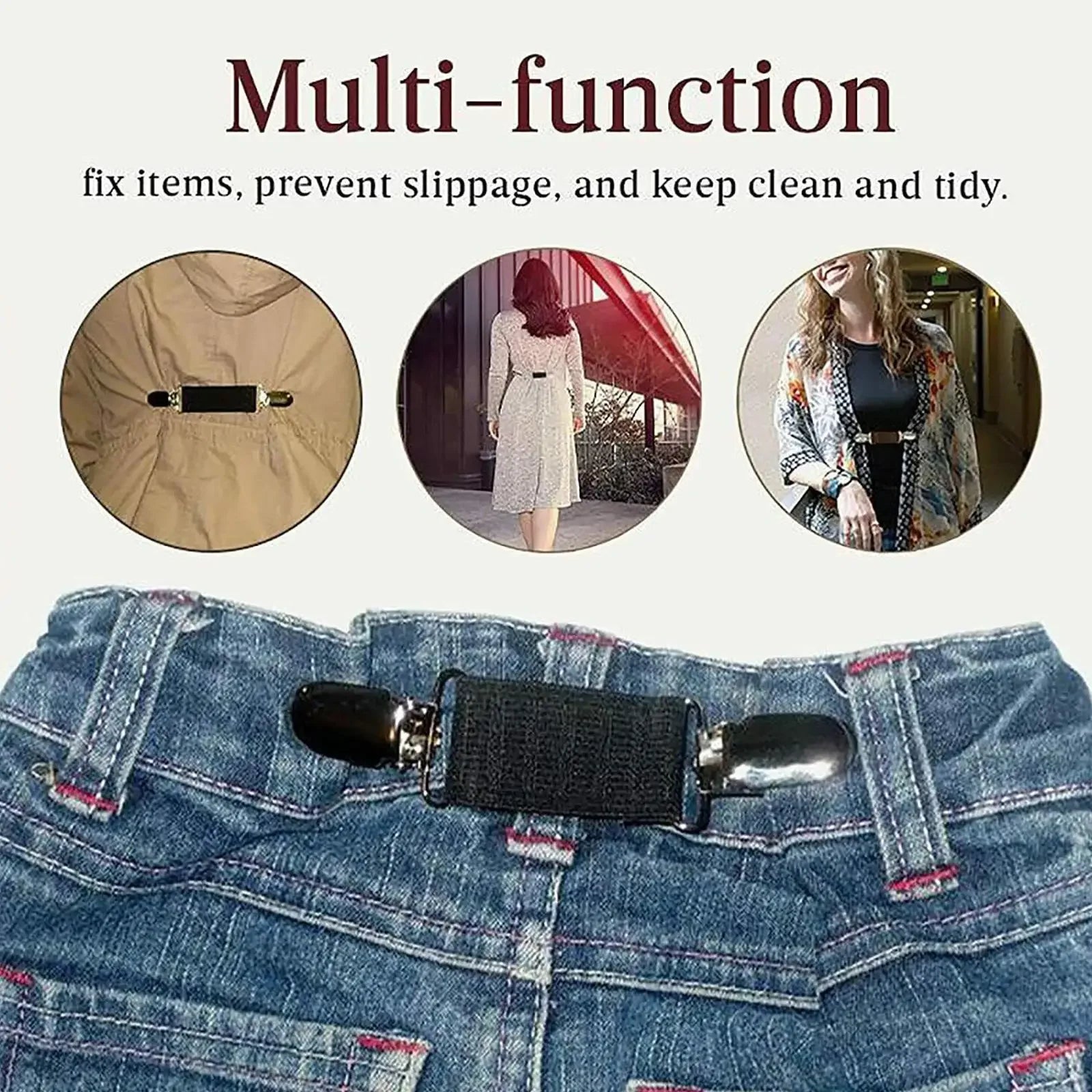 Retro Women Fit Dress Cinch Clips Cardigan Sweater Blouse Shawl Clips Shirt Collar Duck Clip Clasps Charm Clothes Accessories