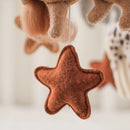 Crib Mobile Bed Bell Wooden Baby Rattles Soft Felt Cartoon Animal Bed Bell Newborn Music Box Hanging Toy Crib Bracket Baby Gifts