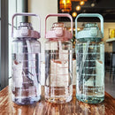 2025 Spring/Summer 2L Large Capacity Outdoor Plastic Bouncing Straw Sports Water Bottle Leak-proof Portable Refill Cups