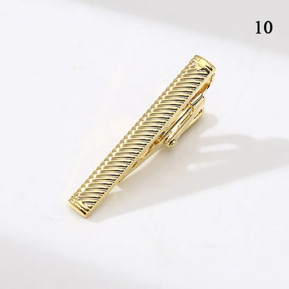 New Metal Silver Color Tie Clip For Men Wedding Necktie Tie Clasp Clip Gentleman Ties Bar Crystal Tie Pin For Men's Accessories