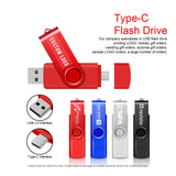 Metal OTG 2 IN 1 Type C pen drive 128GB usb memory stick 4GB 8GB 32GB 64GB 128GB cle usb cle usb flash drive memoria usb