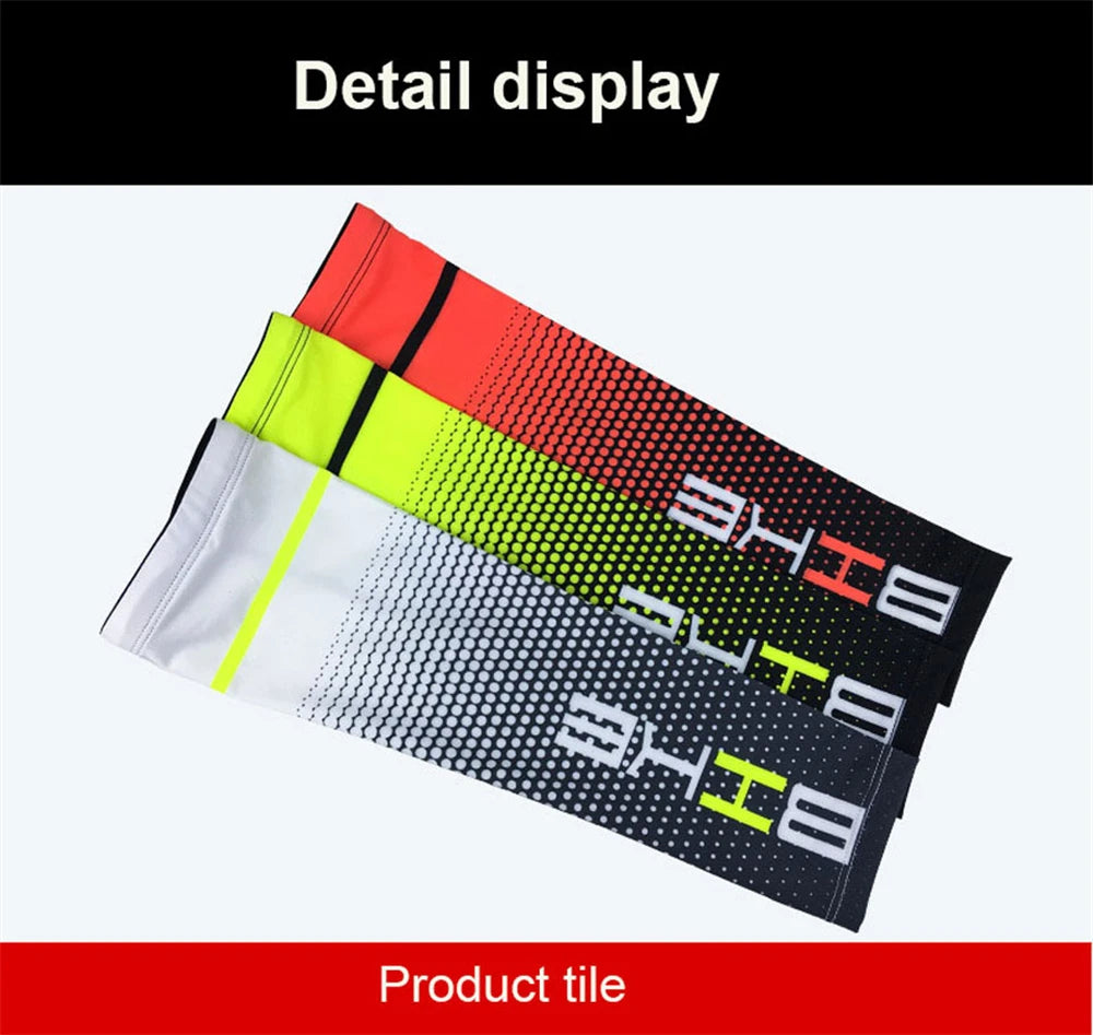 1 Pair Unisex Cycling Running Sports Sleeve Arm Cooling Sleeves UV Sun Protection Cuff Cover Protective Elastic Arm Sleeves New