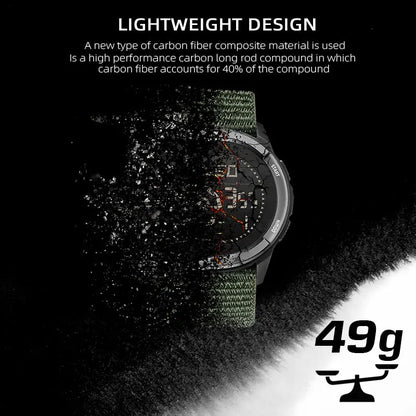 NORTH EDGE ALPS Reloj digital de fibra de carbono para hombre, resistente a golpes, deportivo, militar, superligero, con brújula para exteriores, resistente al agua hasta 50 m.