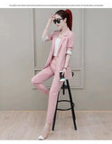 Conjunto de traje de tres piezas para mujer, elegante y a la moda, para primavera y otoño, ropa profesional de verano, novedad
