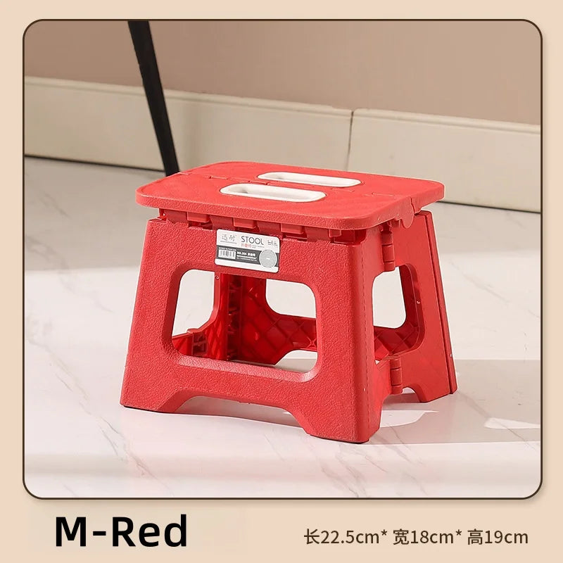 Taburete plegable ligero para el hogar, ideal para pesca, ocio, niños, pequeño banco para exteriores, portátil, de plástico antideslizante.