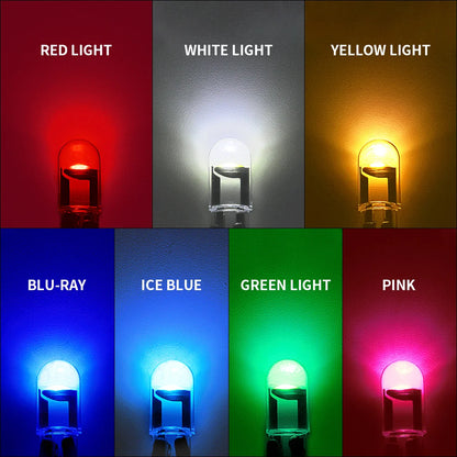 10Pcs T10 W5W 194 168 COB For Car LED burst Bulb Green Red 3000K 6000K Amber License Plate Lamp  Auto Dome Lights Canbus 12V 24V