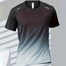 Camisetas deportivas para hombre, ropa deportiva de fitness, de secado rápido, con gradiente, de manga corta, para exteriores, baloncesto, entrenamiento, running, ropa para hombre