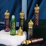 Empty Roller Bottles 8ml Portable Glass Roll on Bottlse Colorful Packaging Mini Essential Oil Container Blending Perfume Bottle