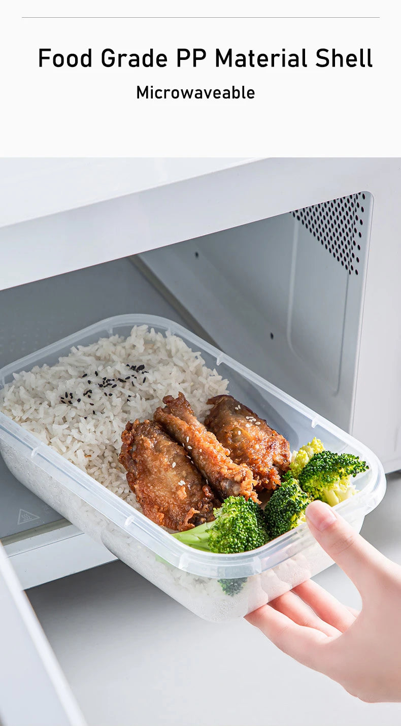 Vacuum Food Storage Box Transparent Storage Container Fridge Organizer Microwave Safe Fresh-Keeping Sealing Box Food Dispenser