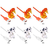 Funny Dog Fast Charger Cable Data Cable For iPhone IOS Android Type-C Mobile Phone Charging Line Prank Gifts Phone Accessories ﻿