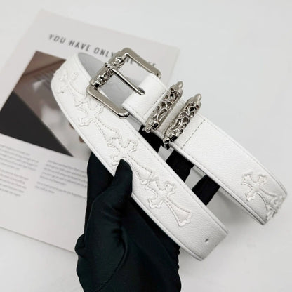 Spring and summer personalized belt with lychee pattern and colorful Kro new style belt for men and women, artistic youth belt