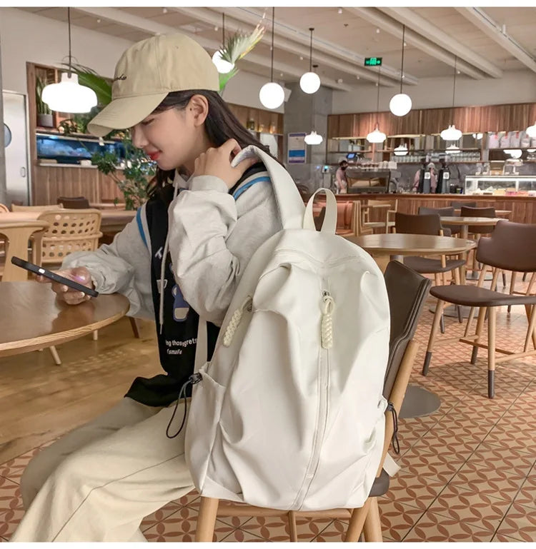 Large Capacity Schoolbag for Boys and Girls, High School and College Students, Simple Casual Sports Backpack, Fashion Travel Backpack