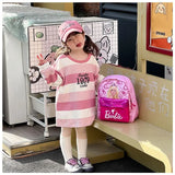 Kawaii Barbie Cartoon Anime Fashion Backpack Girl Barbie Princess Backpack Cute Kindergarten Kids Schoolbag Gift Toys