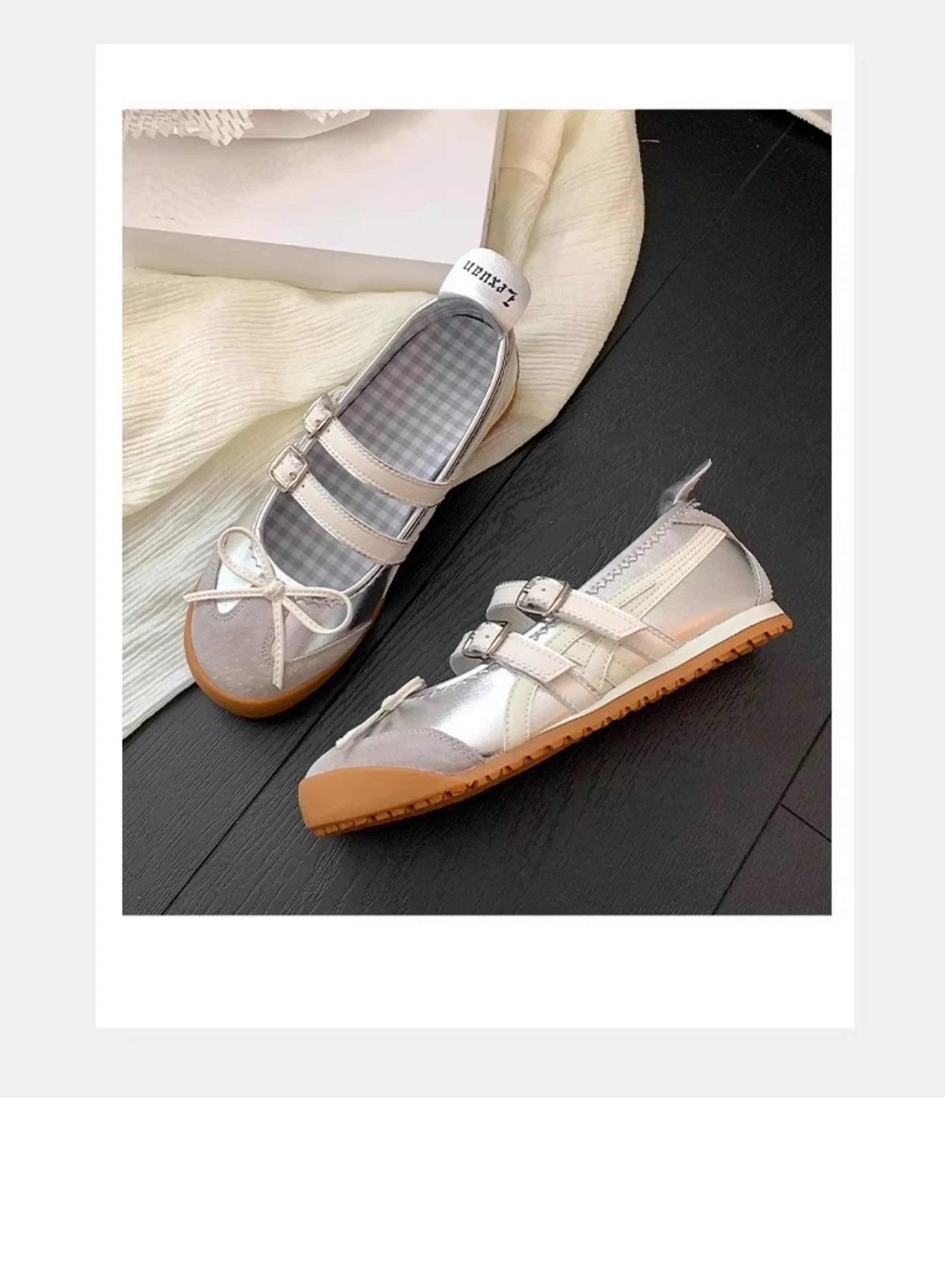 Women Flats Bow Ballet Dance Mary Jane Shoes Summer Sandals 2024 Fashion New Brand Dress Designer Casual Shallow Zapatos Mujer