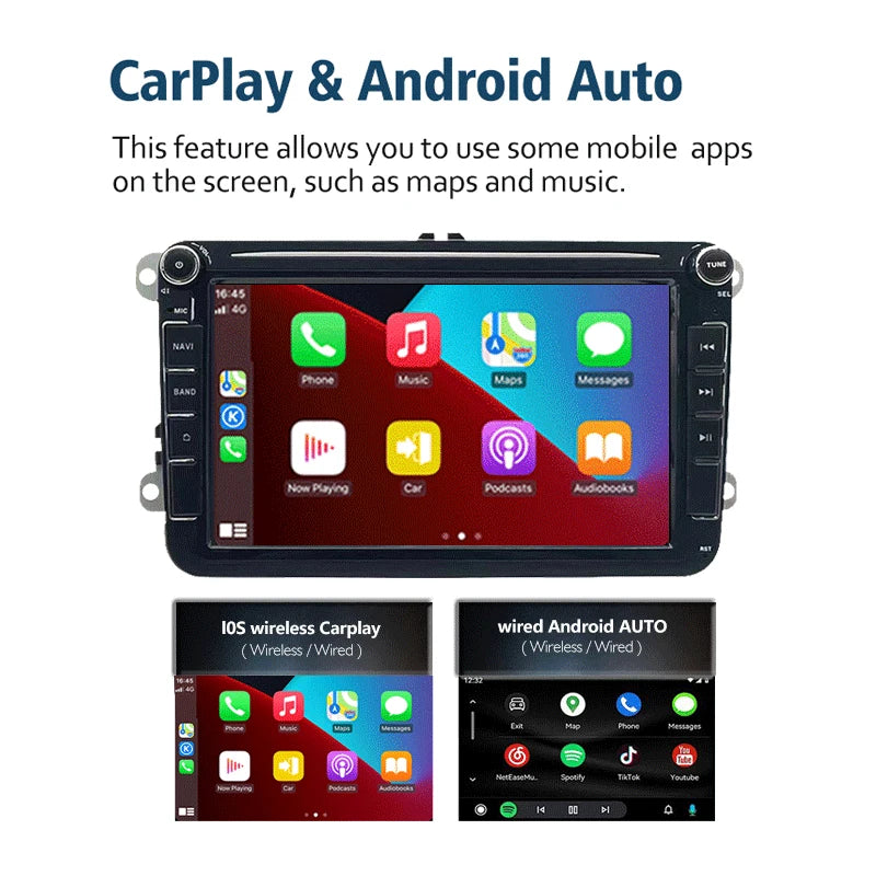 Radio con GPS para coche, Radio con Android 13, 8 pulgadas, 2Din, Multimedia, GPS, WiFi, BT, para VW, Volkswagen, Golf 5, 6, Polo, 6R, Amarok, Carplay