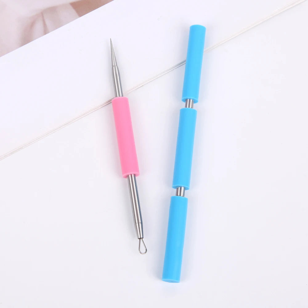 1PC Acne Clip Set Cell Clip Acne Needle Squeezing Blackhead Pressing Rod Cleaning Facial Stainless Steel Beauty Tool