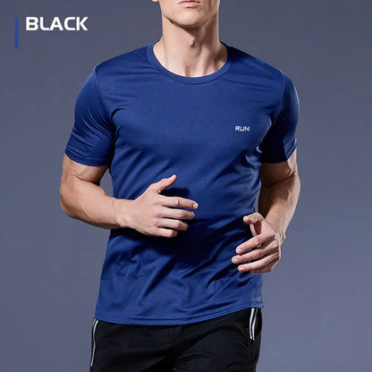 5PCS Men's Solid Color Ultralight Quick Dry Sport T-Shirt, Breathable Lightweight Top For Fitness Training Workout Running Gym