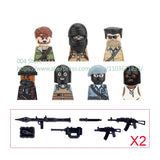 Military Special Forces Action Figure Building Blocks Ghillie Suit Weapons Sniper SWAT Ghost KSK Police Bandit Boy Toy Gift F029