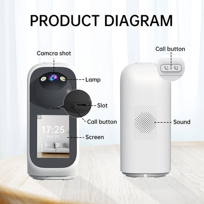 Jooan 2K 3MP PTZ ip Camera Video Call with 2.8Inch LED Screen Baby Cry Sound Detection Security camera AI tracking Baby Monitor