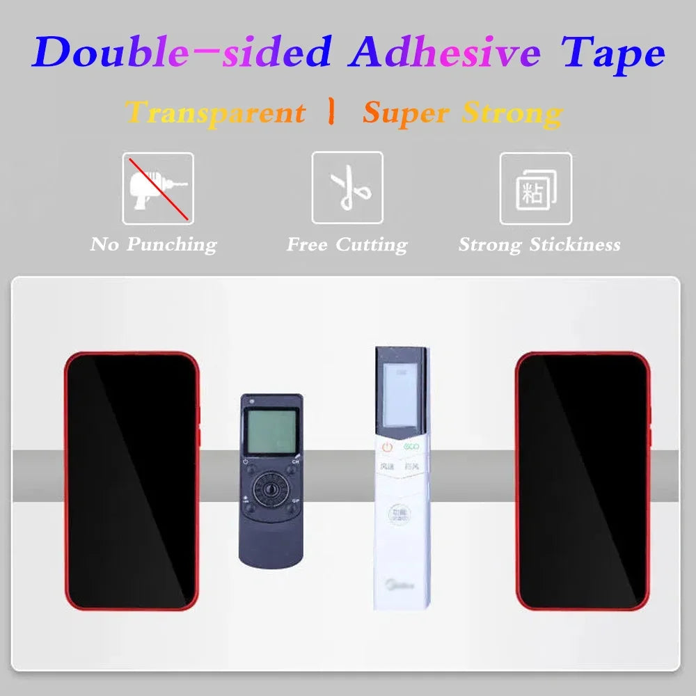 1M/3M Nano Double Sided Tape Heavy Duty Transparent Adhesive Strips Strong Sticky Multipurpose Reusable Waterproof Mounting Tape