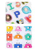 Toddler Wooden Peg 3D Puzzles Kids Toys Alphabet Montessori Education Learning Toys Great Preschool Gift for Girls and Boys