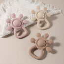 2025 new Teething Silicone Palm Rattle Teether bunny - Safe Baby Chew Toys for Soothing Sore Gums