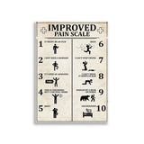 Improved Pain Scale funny posters, knowledge prints, mental health wall art prints, room decor, physical health prints