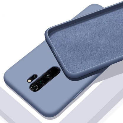 Funda de silicona líquida suave y sólida para XiaoMi RedMi Note 9, 9s Pro, 10, 11, 11S, 10s, 10T, 9T, 8, 8T, 7 Pro, 9A, 9C, 10C, Poco X3, F3