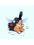 1PCS Cute Small Animal Luggage Label Airport Label Travel Essential Loss Prevention Hanging Label Unisex