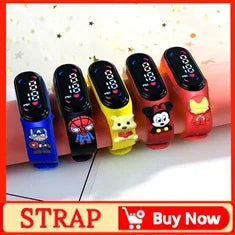 Pokemon Pikachu Dragon Ball Z Sport Casual Watches Led Silicone Watch Color Lovely Digital Children Wristwatch Clock Gift Toys