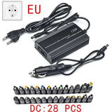 Cargador universal para coche, adaptador de corriente CA/CC, USB, para portátil, ajustable, 120 W, 220 V, 110 V a 12 V, 15 V, 16 V, 18 V, 19 V, 20 V, 22 V y 24 V 