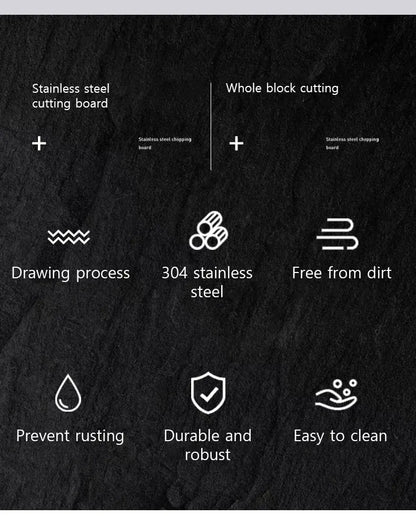 Stainless Steel Thickened Cutting Board Antibacterial Mildew-proof Kneading Dough Board Kitchen Fruit vegetable Cutting Board
