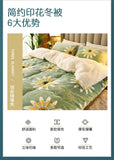Plaid Super Thick Warm Blankets for Winter Autumn Milk Fleece Thicken Warmth Sleeping Blanket Soft Fluffy Comforter Quilt Duvet