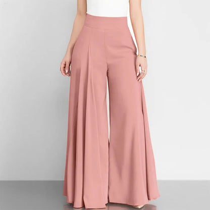 Pantalones anchos de cintura alta para mujer, pantalón largo, holgado, informal, elegante, para oficina, primavera y otoño
