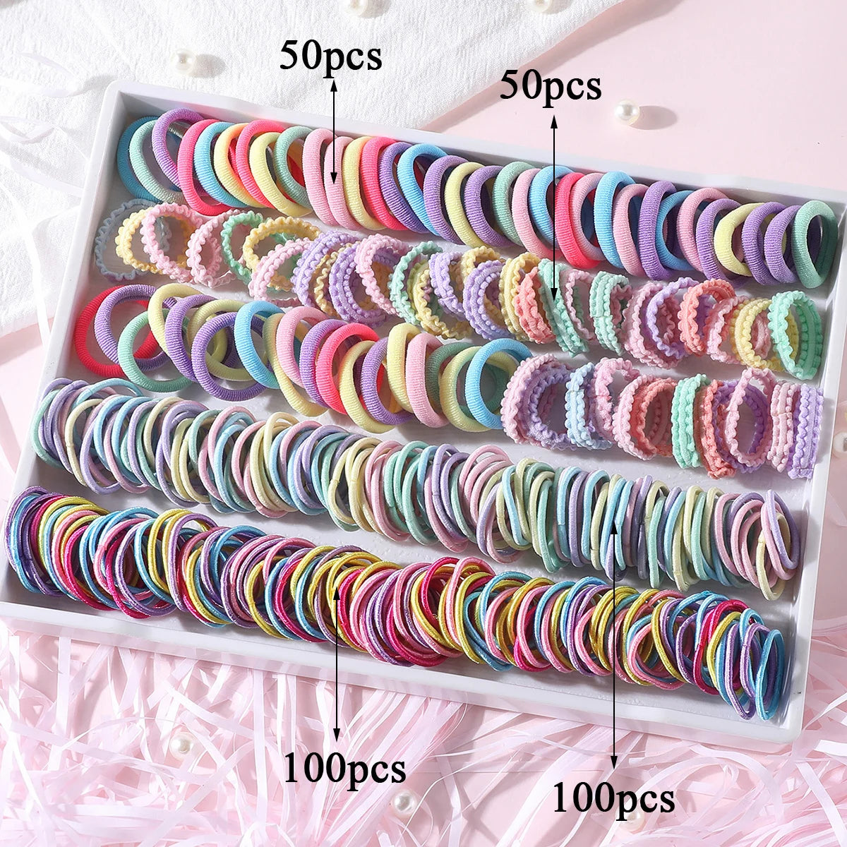 899Pcs Hair Accessories Set for Girls Elastic Rubber Bands Children Bow Hair Ties Headband Star Hair Clip Girls Hair Accessories