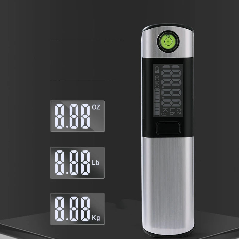 Portable Electronic Scale with Rule, Household Small 50kg Portable Mini Hook Weighing, High-Precision Luggage Weighing Device